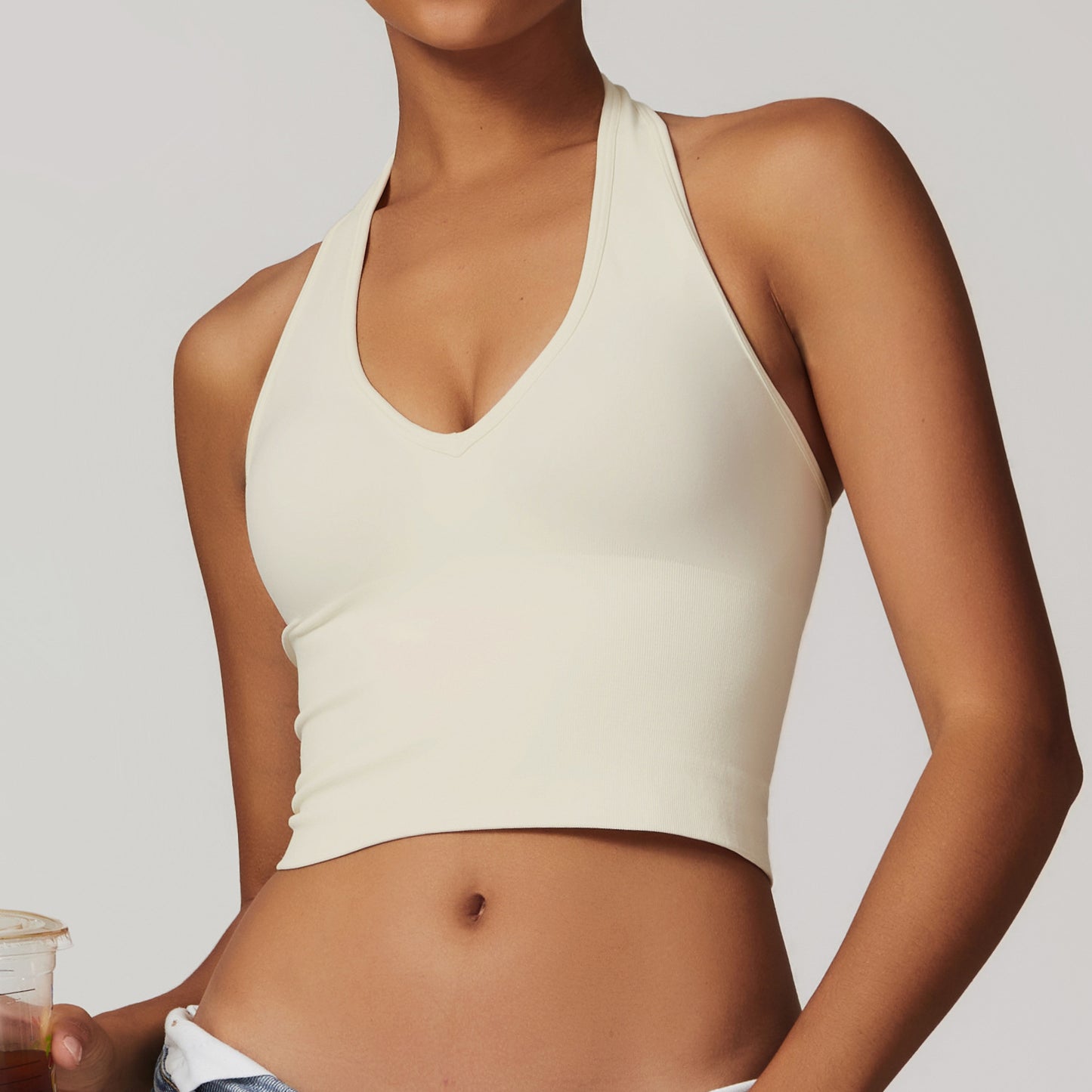 Cropped Top Beauty Back Yoga Bra